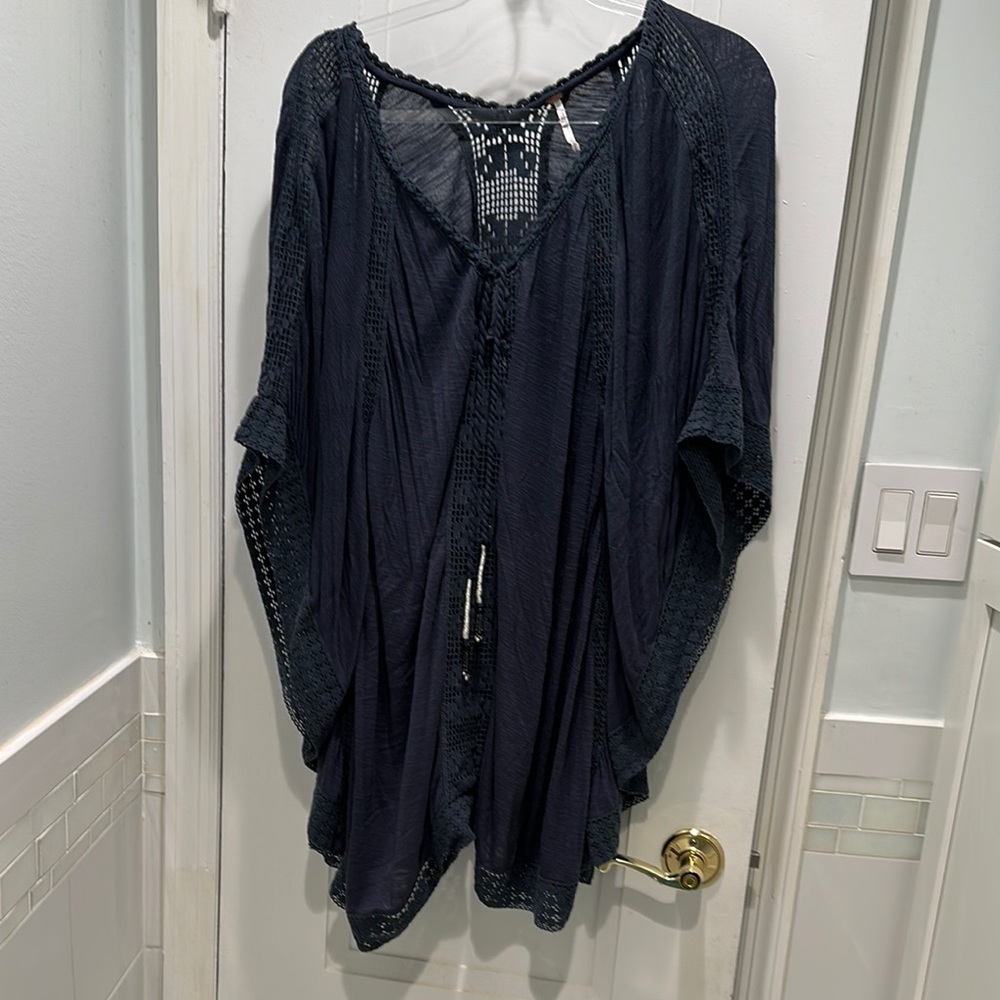 Free People Navy Blue Women's Top